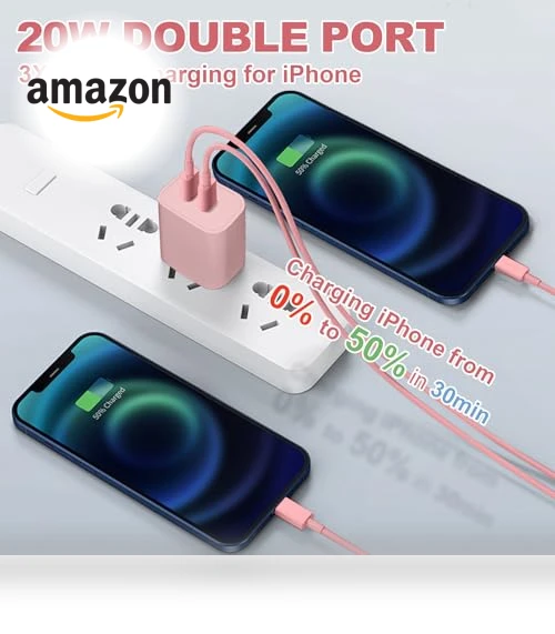 40W Dual Port USB C Wall Charger with 6FT USB C to C Cable — Chargers, Shenzhen Dipinle Technology Co., Ltd