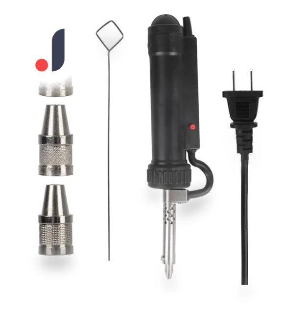 Automatic Solder Suction Pump with 3 Nozzles — Soldering Tools, SAMURAI STYLE