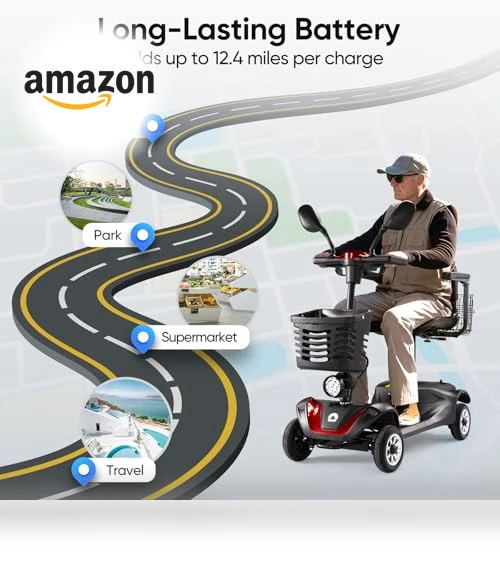 Compact 4 Wheel Mobility Scooter — Push Scooters, VERPAL