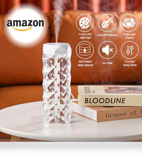 Crystal Humidifier with LED Night Light — Air Moisturizers