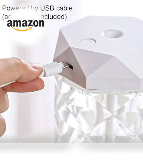 Crystal Humidifier with LED Night Light — Air Moisturizers