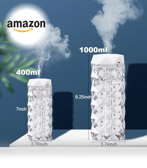 Crystal Humidifier with LED Night Light — Air Moisturizers
