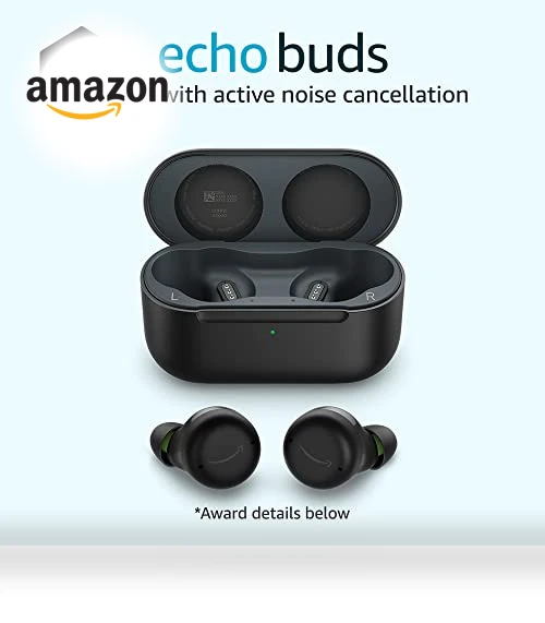 Echo Buds with Active Noise Cancellation — In-Ear Headphones, Amazon