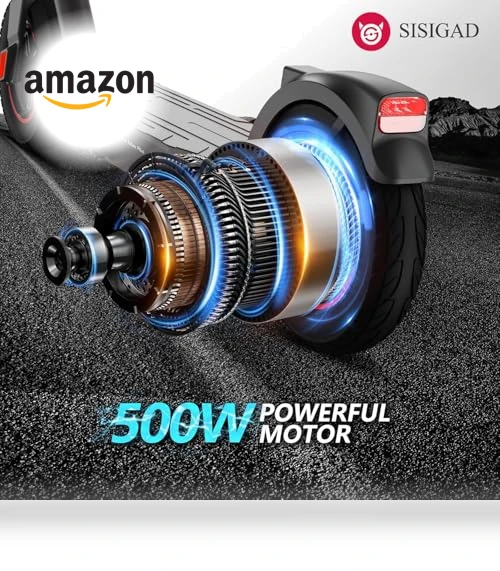 Electric Scooter with Rear Suspension — Push Scooters, SISIGAD