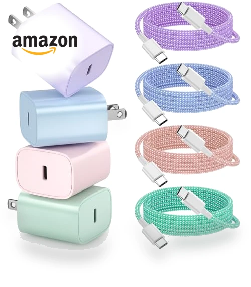 Fast Charging Wall Charger Block with USB C Cable — Chargers