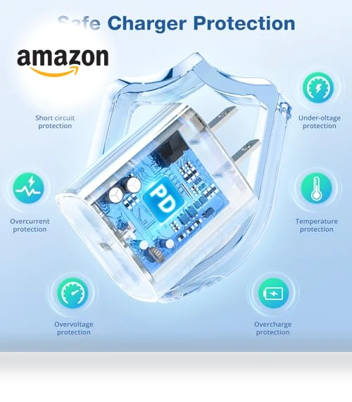 Fast Charging Wall Charger Block with USB C Cable — Chargers