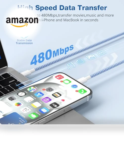 Fast Charging Wall Charger Block with USB C Cable — Chargers