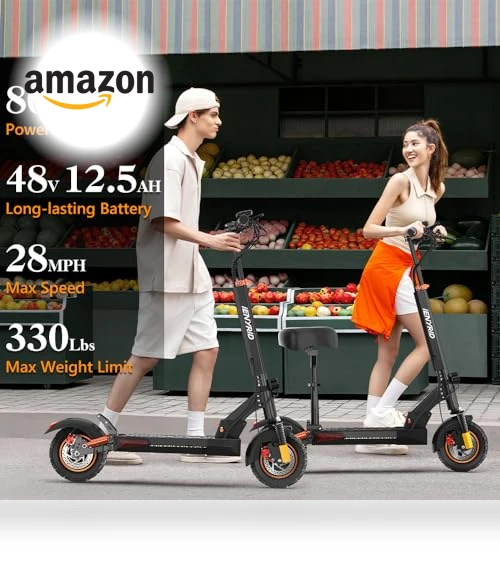 Folding Electric Scooter with Seat — Electric Self-Balancing Scooters, Hidoes