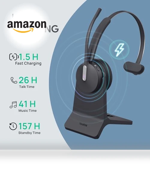 Hybrid Wireless Headset Dongle & Charging Stand — Headsets, Yealink