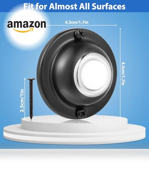 LED Round Door Bell Switch — Push Buttons, RANERVZ