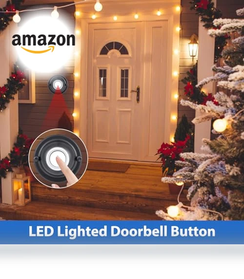 LED Round Door Bell Switch — Push Buttons, RANERVZ