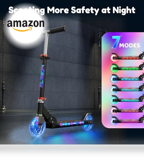 Light Up Kick Scooter — Push Scooters, TONBUX