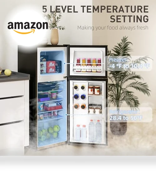Mini Fridge with Freezer — Mini Fridges, HOMCOM