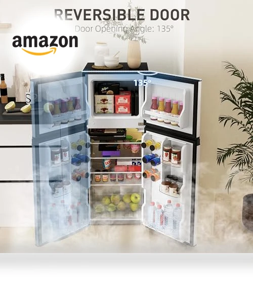 Mini Fridge with Freezer — Mini Fridges, HOMCOM