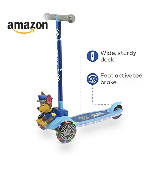 Self-Balancing 3 Wheeled Scooter with Light Up Wheels & Deck — Push Scooters, Voyager
