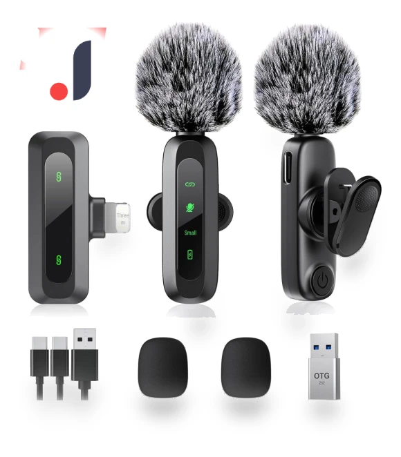 Smart Noise-Canceling Mini Microphone for Outdoor Live Streaming — Microphones, TopSky