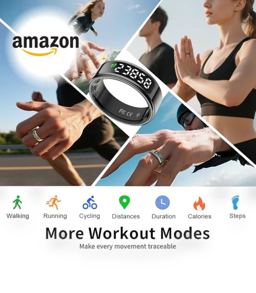 Smart Ring - Sleep Tracker with Heart Rate, Blood Oxygen, Step Counter — Wearable Accessories, UouNeaCo