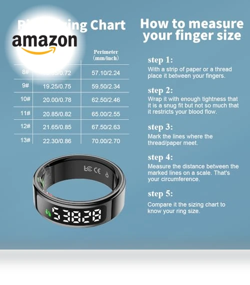 Smart Ring - Sleep Tracker with Heart Rate, Blood Oxygen, Step Counter — Wearable Accessories, UouNeaCo