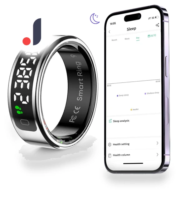 Smart Ring with Display Screen and Touch Health Manager — Smart Rings, Good Household Items