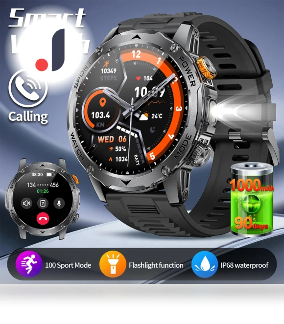 Super Capacity Battery Men Smart Watch — Smartwatches, LIGE