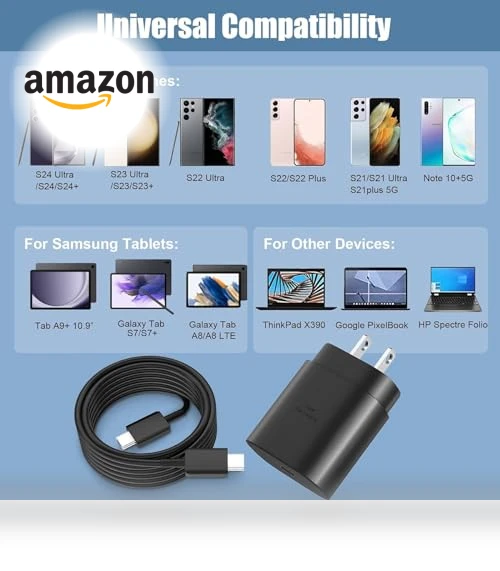 Super Fast Charging 25W USB C Wall Charger Block with 6ft Type C Charger Cable — Chargers, Guangdong Sangu Technology Co Ltd