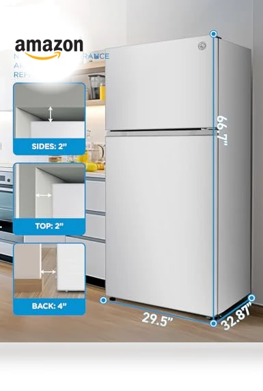 Top Mount Refrigerator with Freezer — Mini Fridges, Commercial Cool