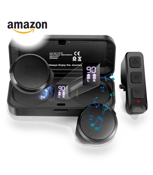 True Wireless Helmet Headset with Remote Control — Wireless Headsets for Powersports, FEYA