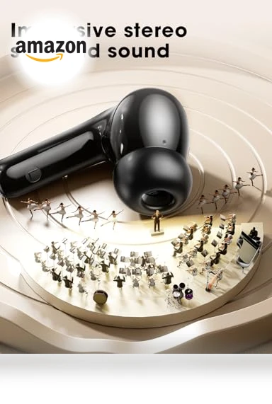 Wireless Earbuds with Big Bass Stereo Sound — In-Ear Headphones, ZZU