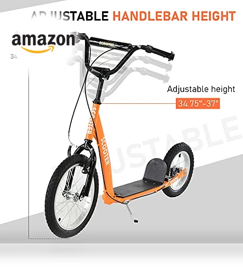 Youth Scooter Kick Scooter for Kids — Push Scooters, Aosom