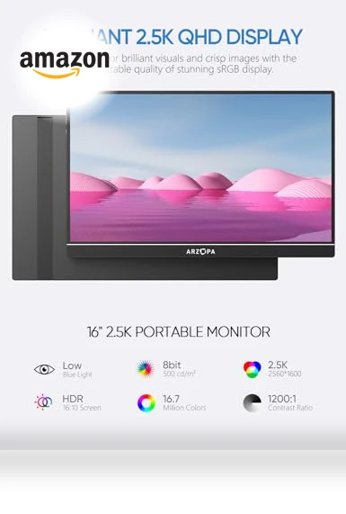 2.5K Portable Monitor — Display Solutions, ARZOPA