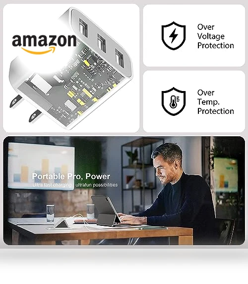 3-Port USB Wall Charger — Chargers, XIANGHONGYIAN