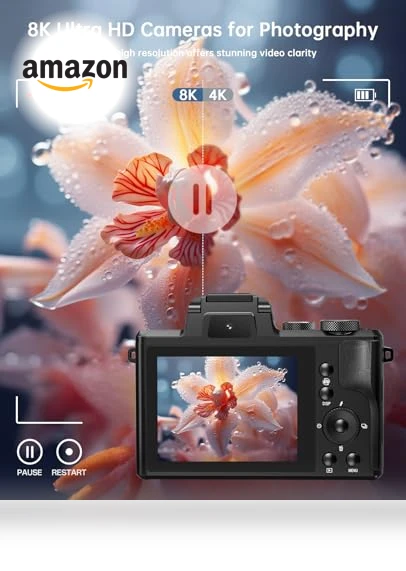 8K Digital Camera for Photography — Camcorder, XNSIAKXA