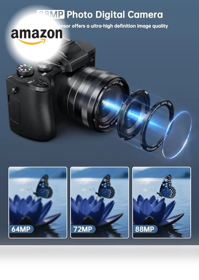 8K Digital Camera for Photography — Camcorder, XNSIAKXA