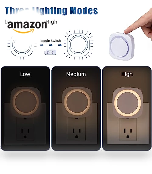 Dimmable Night Light with Dust to Dawn Sensor — Night Lights, EHENMALOM