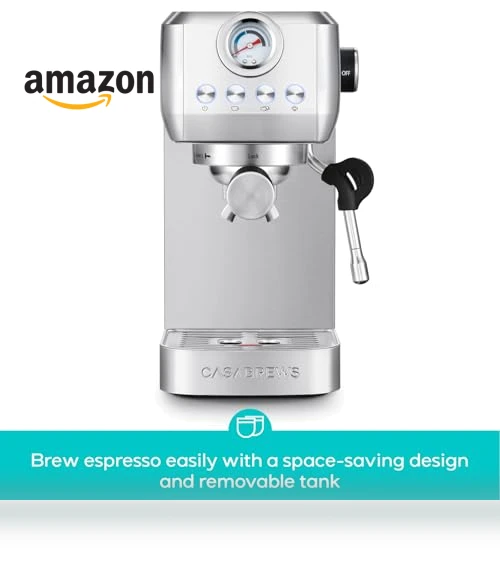 Espresso Machine with Steam Milk Frother — Coffee & Espresso Combos, CASABREWS