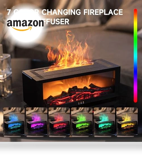 Flame Air Diffuser Humidifier — Air Moisturizers, TMEHM