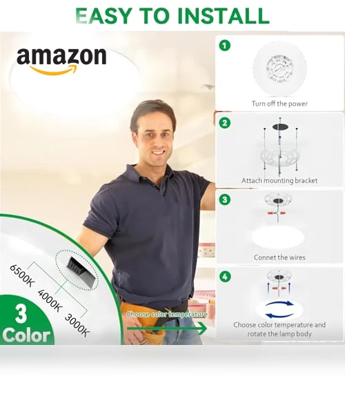 Flush Mount Ceiling Light — Overhead Lighting, AprZLee