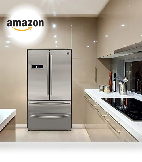 French Door Refrigerator with Ice Maker and Dual Drawer Bottom Freezer — Mini Fridges, BRAMA