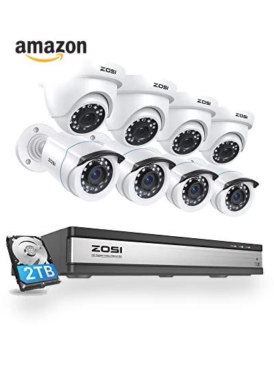 Full 1080p 16 Channel Home Security Camera System — Smart Home Security, ZOSI