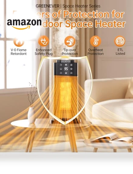 Indoor Space Heater with Humidifier — Air Moisturizers, GREENEVER
