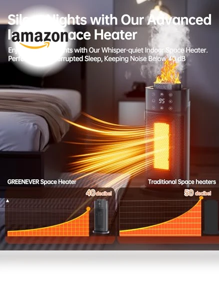 Indoor Space Heater with Humidifier — Air Moisturizers, GREENEVER