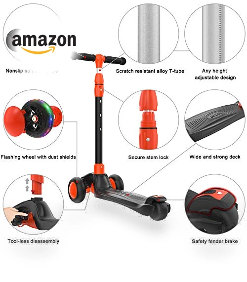 Lean 'N Glide 3-Wheeled Push Scooter — Push Scooters, Allek