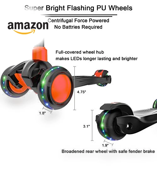 Lean 'N Glide 3-Wheeled Push Scooter — Push Scooters, Allek