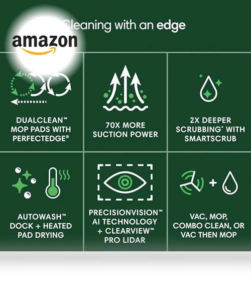 Robot Vacuum & Mop + AutoWash Dock — Smart Cleaning Robots, iRobot