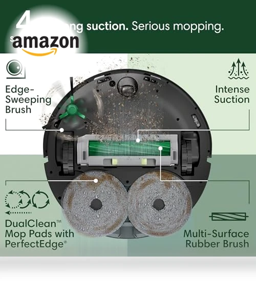 Robot Vacuum & Mop + AutoWash Dock — Smart Cleaning Robots, iRobot