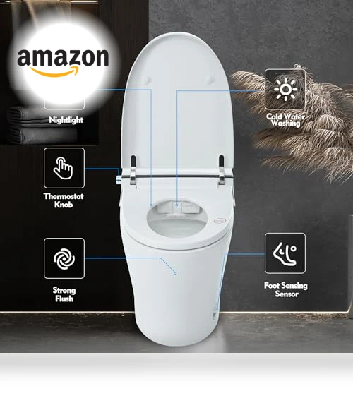 Smart Toilet with Bidet Built in — Bathroom Essentials, Merax