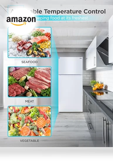 Top Mount Refrigerator with Freezer — Mini Fridges, BLACK+DECKER