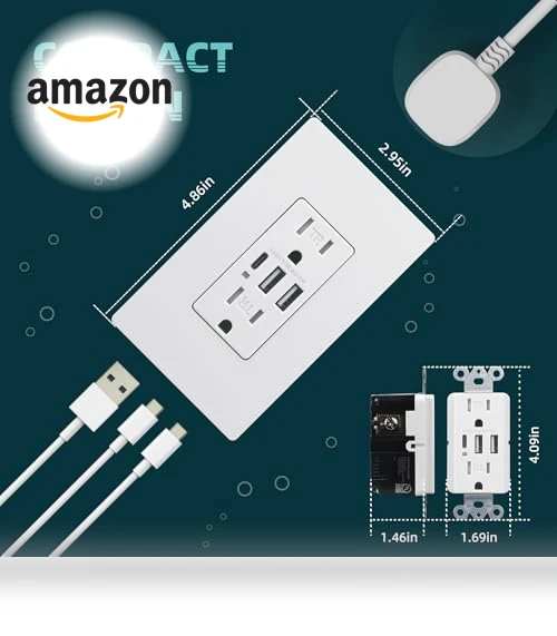 USB C Wall Outlet — Outlet Switches, TOPELER ELECTRIC INC