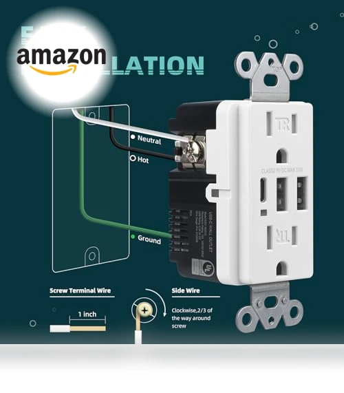USB C Wall Outlet — Outlet Switches, TOPELER ELECTRIC INC