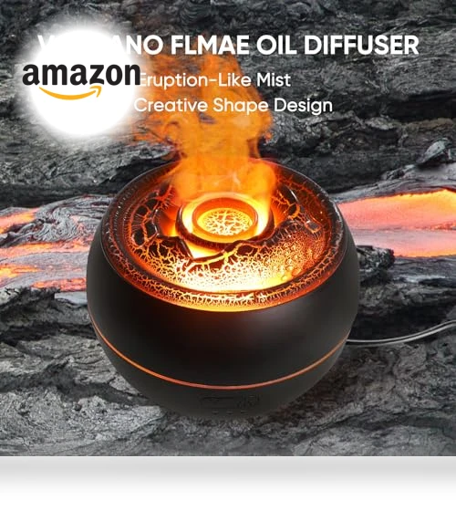 Volcano Fire Flame Aromatherapy Diffuser — Diffusers, Yaledi